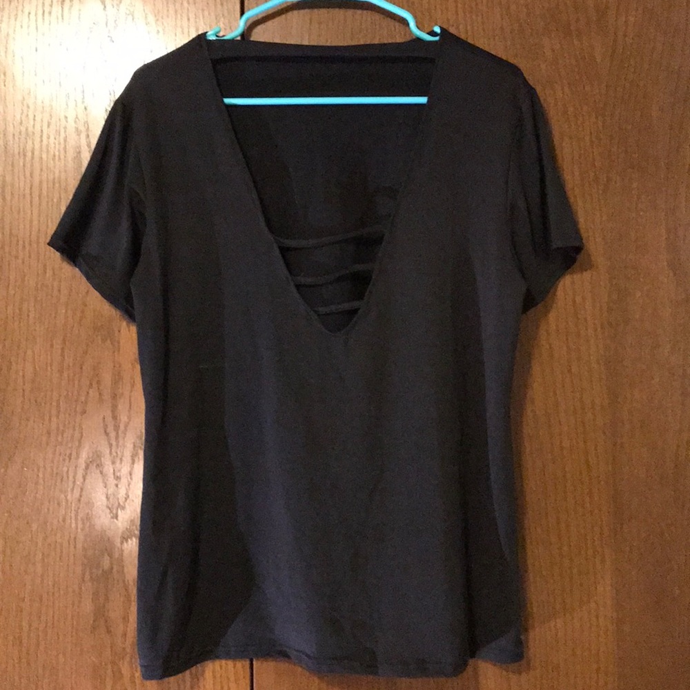 Deep V-neck